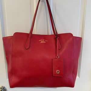 Red Gucci Swing Tote